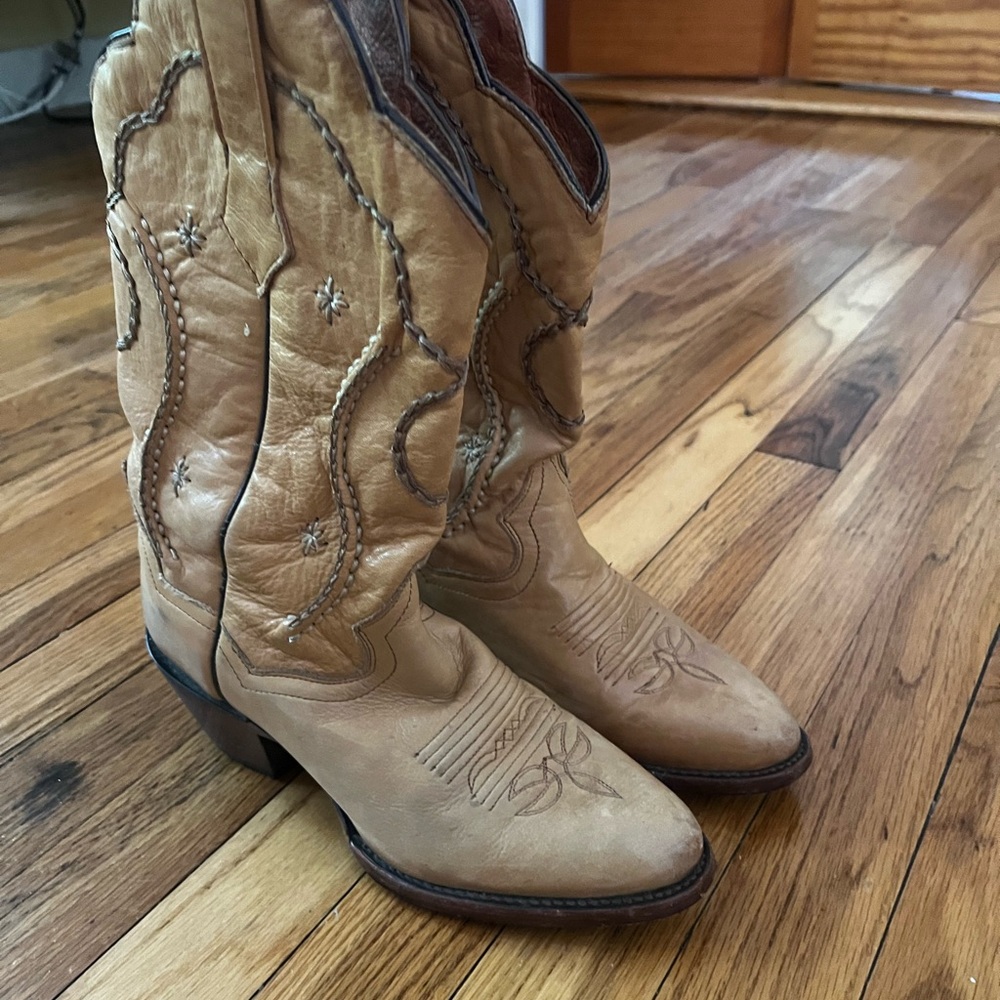 Tan Western Leather Boots